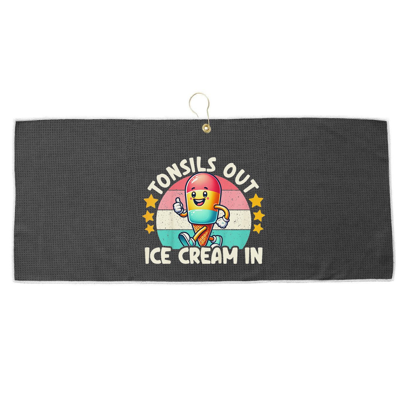 Tonsil Removal & Tonsillectomy Recovery Tonsils Out Large Microfiber Waffle Golf Towel