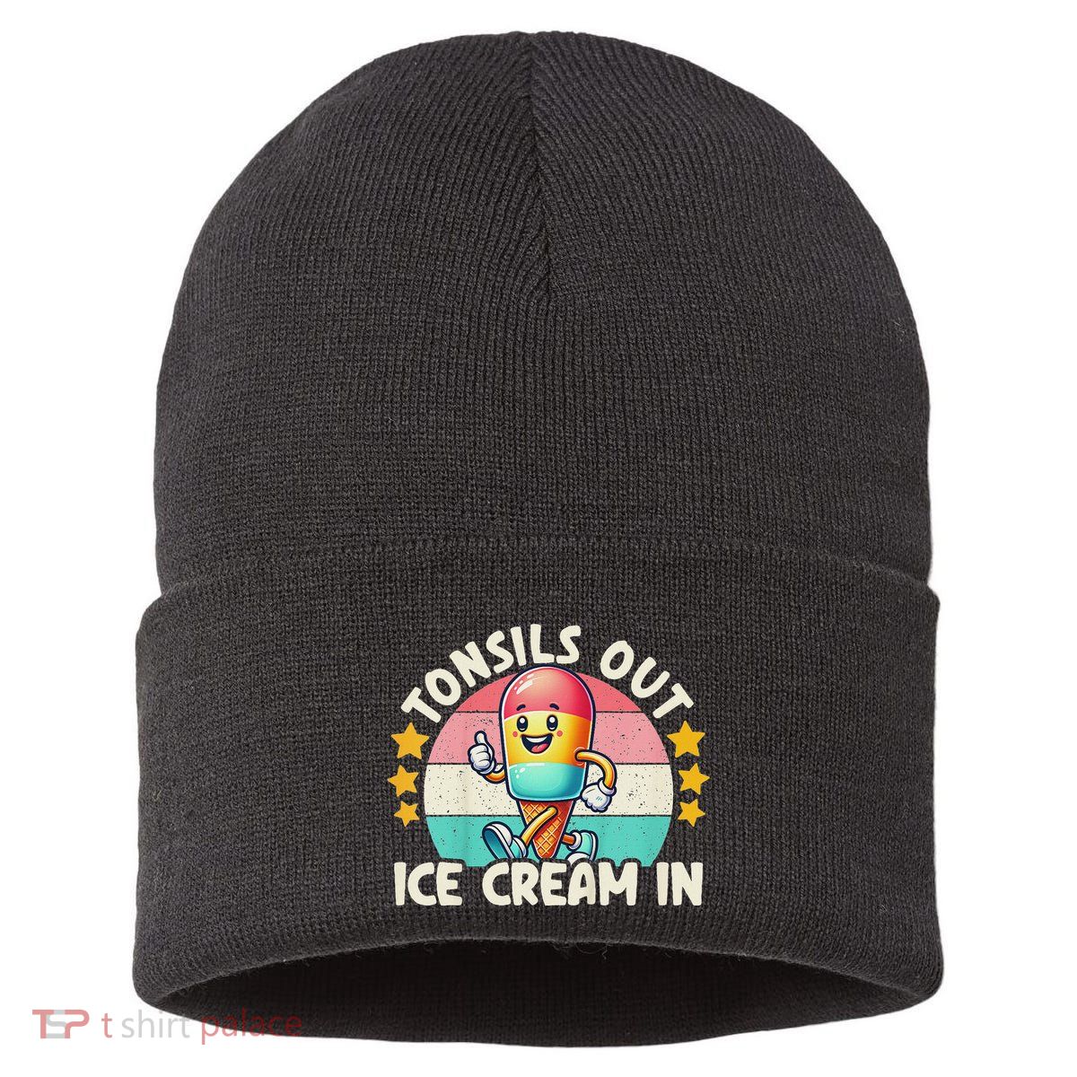 Tonsil Removal & Tonsillectomy Recovery Tonsils Out Sustainable Knit Beanie