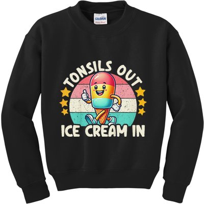 Tonsil Removal & Tonsillectomy Recovery Tonsils Out Kids Sweatshirt