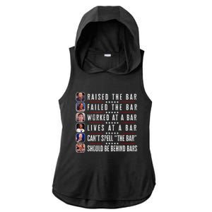 Trump Raised The Bar Harris Failed Funny Trump Politicians Ladies PosiCharge Tri-Blend Wicking Draft Hoodie Tank