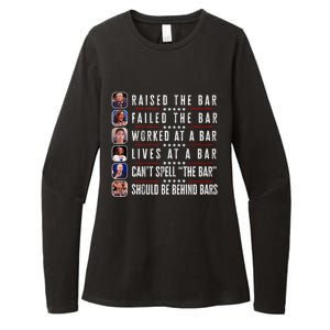 Trump Raised The Bar Harris Failed Funny Trump Politicians Womens CVC Long Sleeve Shirt