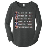 Trump Raised The Bar Harris Failed Funny Trump Politicians Women's Perfect Tri Tunic Long Sleeve Shirt