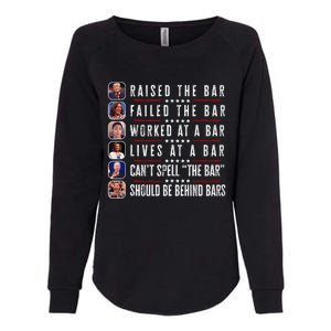 Trump Raised The Bar Harris Failed Funny Trump Politicians Womens California Wash Sweatshirt