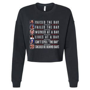 Trump Raised The Bar Harris Failed Funny Trump Politicians Cropped Pullover Crew