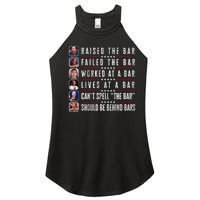 Trump Raised The Bar Harris Failed Funny Trump Politicians Women's Perfect Tri Rocker Tank