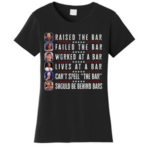 Trump Raised The Bar Harris Failed Funny Trump Politicians Women's T-Shirt