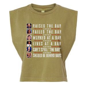 Trump Raised The Bar Harris Failed Funny Trump Politicians Garment-Dyed Women's Muscle Tee