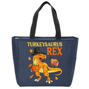 Turkeysaurus Rex Turkey Dab Dinothanksgiving Zip Tote Bag