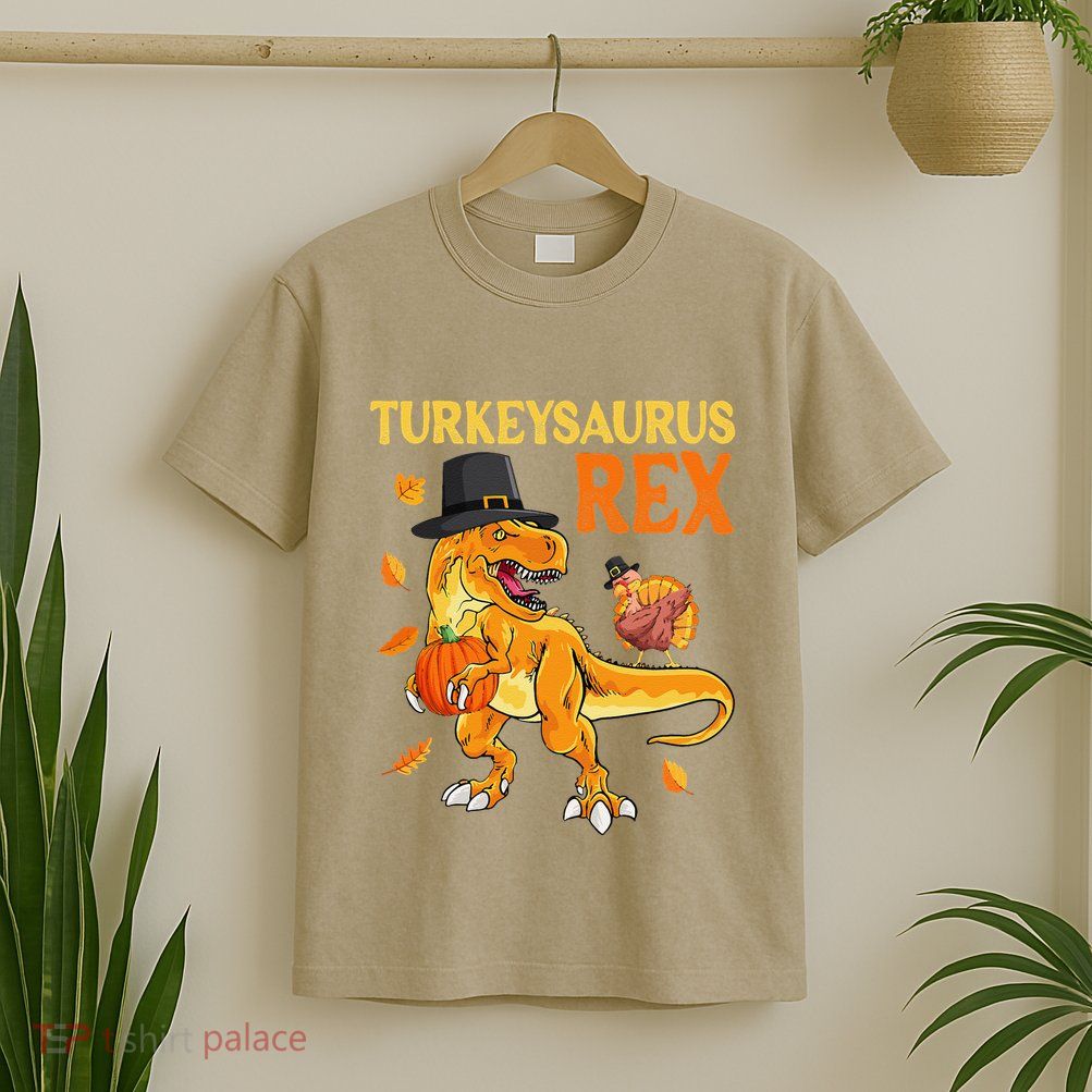 Turkeysaurus Rex Turkey Dab Dinothanksgiving T-Shirt