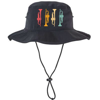 Trumpeter Retro Trumpet Silhouette For Trumpet Player Bucket Hat