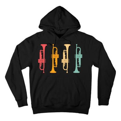 Trumpeter Retro Trumpet Silhouette For Trumpet Player Tall Hoodie