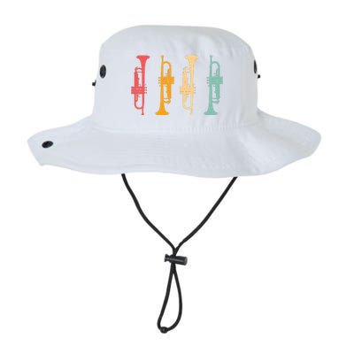 Trumpeter Retro Trumpet Silhouette For Trumpet Player Legacy Cool Fit Booney Bucket Hat