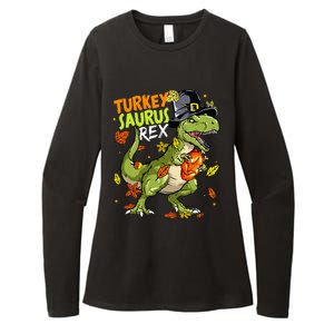 Turkeysaurus Rex Turkey Dino Thanksgiving Womens CVC Long Sleeve Shirt