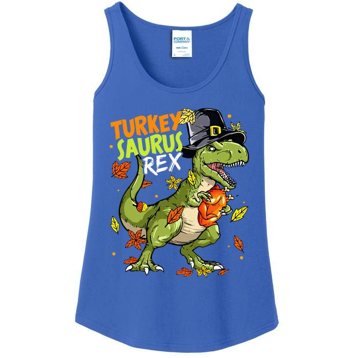 Turkeysaurus Rex Turkey Dino Thanksgiving Ladies Essential Tank