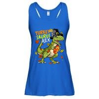 Turkeysaurus Rex Turkey Dino Thanksgiving Ladies Essential Flowy Tank