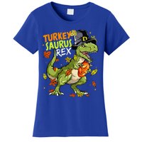 Turkeysaurus Rex Turkey Dino Thanksgiving Women's T-Shirt