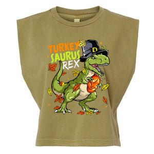 Turkeysaurus Rex Turkey Dino Thanksgiving Garment-Dyed Women's Muscle Tee