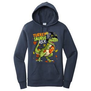 Turkeysaurus Rex Turkey Dino Thanksgiving Women's Pullover Hoodie