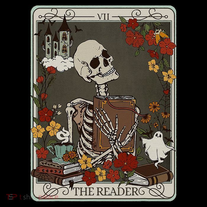 The Reader Tarot Card Bookish Flexfit Unipanel Trucker Cap