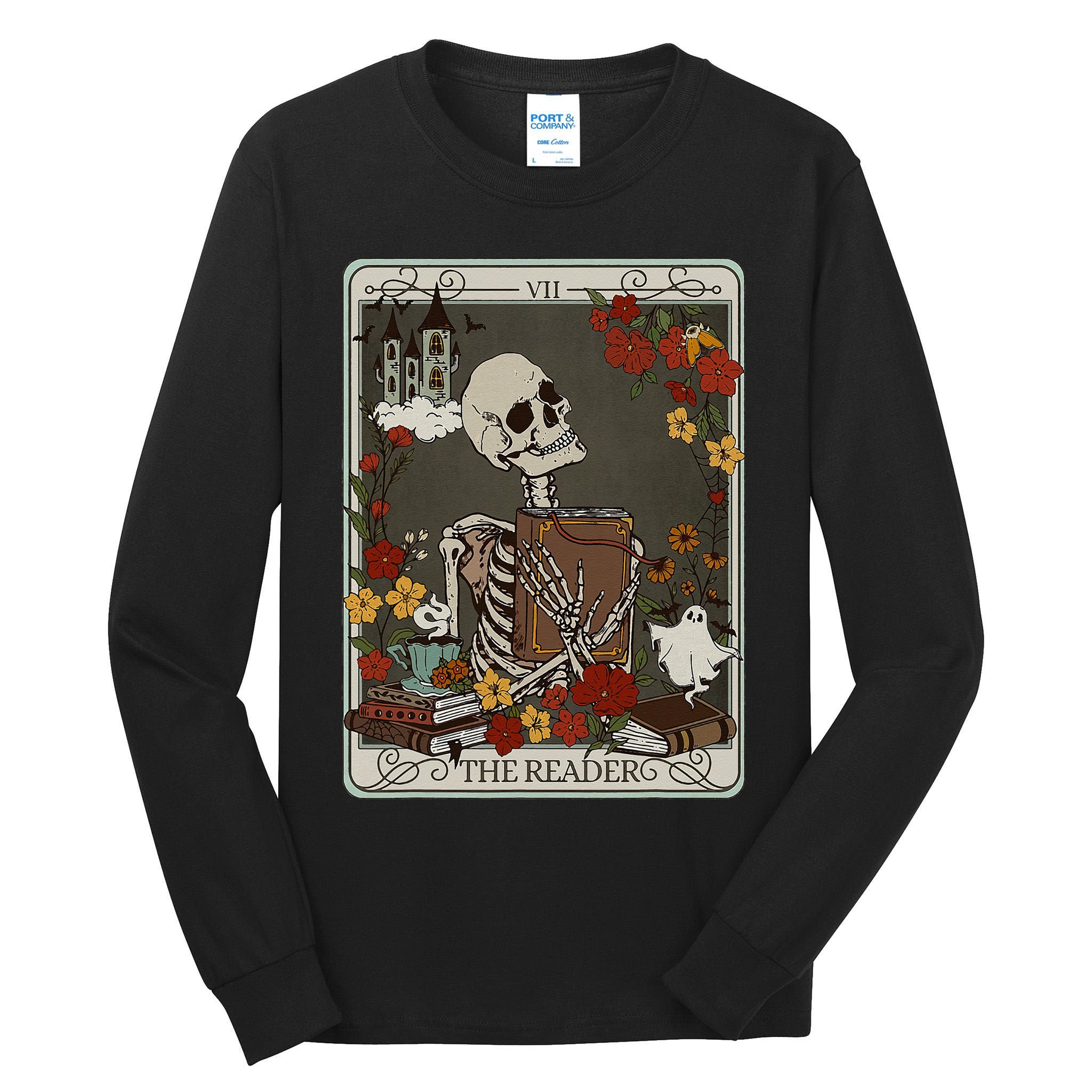 The Reader Tarot Card Bookish Tall Long Sleeve T-Shirt