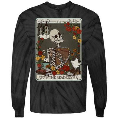 The Reader Tarot Card Bookish Tie-Dye Long Sleeve Shirt