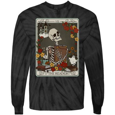 The Reader Tarot Card Bookish Tie-Dye Long Sleeve Shirt