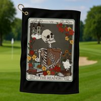 The Reader Tarot Card Bookish Golf Towel