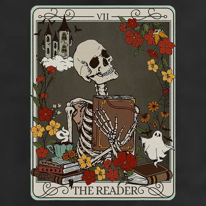 The Reader Tarot Card Bookish Golf Towel