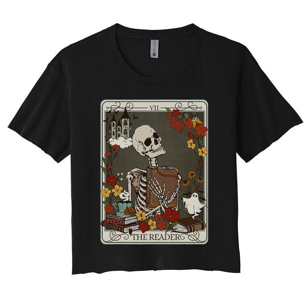 The Reader Tarot Card Bookish Crop Top