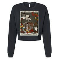 The Reader Tarot Card Bookish Cropped Pullover Crew