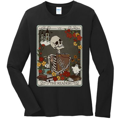 The Reader Tarot Card Bookish Ladies Long Sleeve Shirt