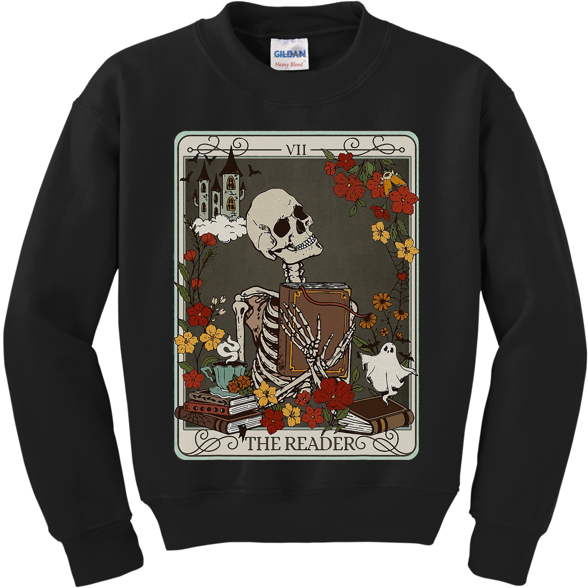 The Reader Tarot Card Bookish Kids Sweatshirt