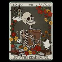 The Reader Tarot Card Bookish Short Acrylic Beanie