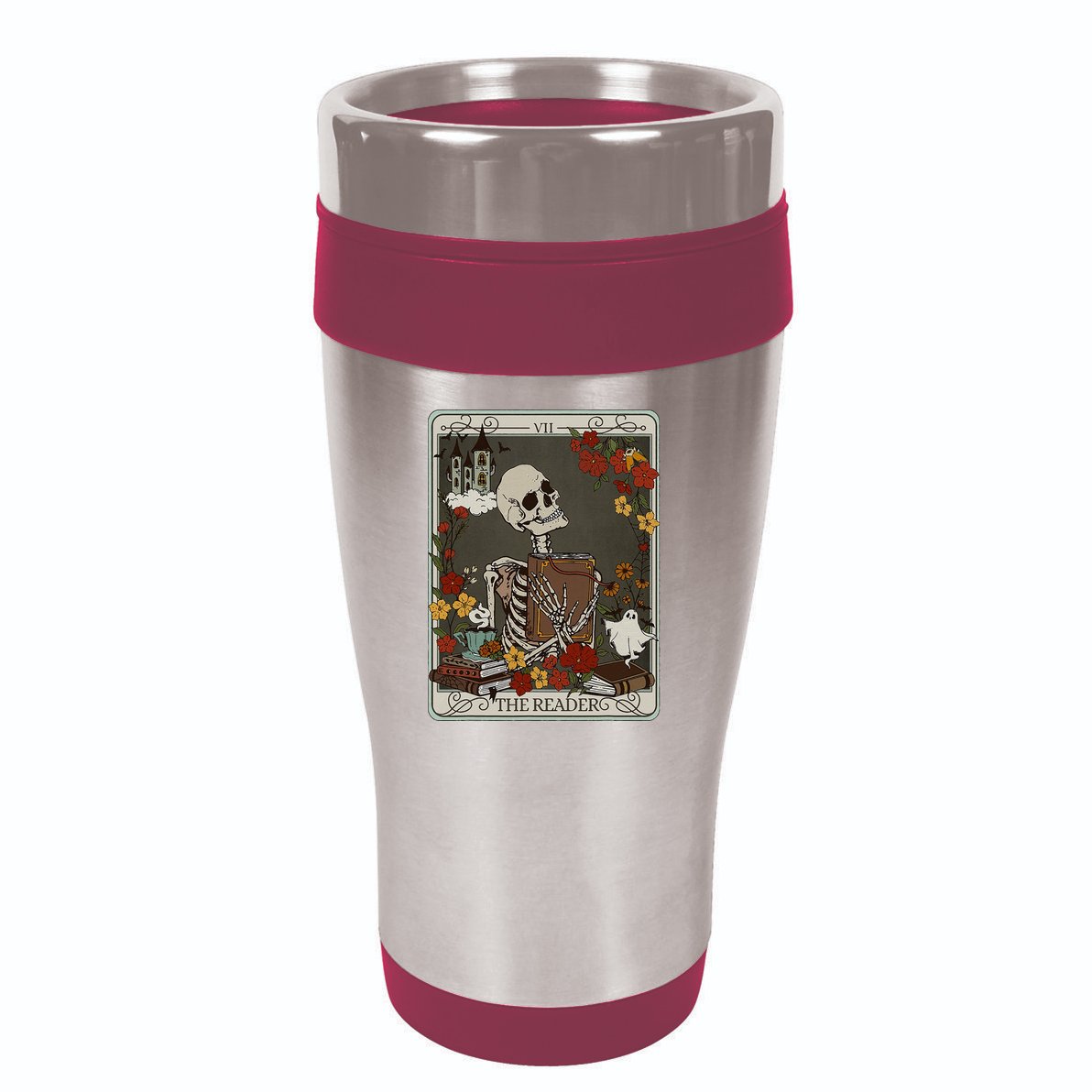 The Reader Tarot Card Bookish 16oz Travel Tumbler