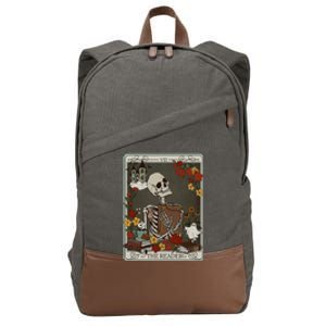 The Reader Tarot Card Bookish Cotton Canvas Backpack