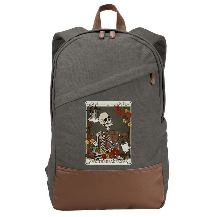 The Reader Tarot Card Bookish Cotton Canvas Backpack