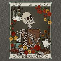 The Reader Tarot Card Bookish Cotton Canvas Backpack