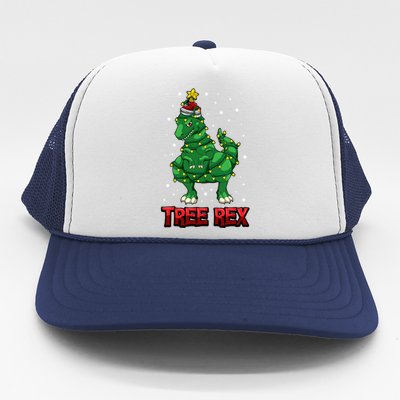 Tree Rex Trex As A Christmas Tree Dinosaur Decoration Gift Trucker Hat