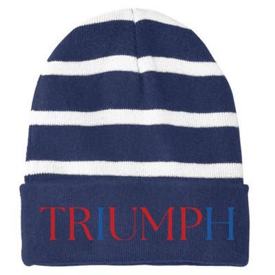 Triumph Republican Trump Striped Beanie with Solid Band