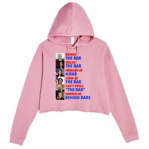 Trump Raised The Bar Harris Failed The Bar Crop Fleece Hoodie