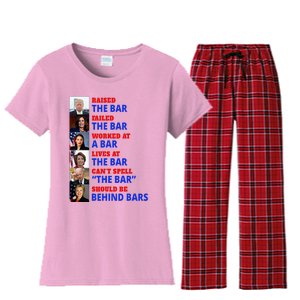 Trump Raised The Bar Harris Failed The Bar Women's Flannel Pajama Set