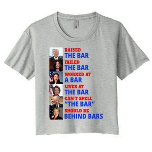 Trump Raised The Bar Harris Failed The Bar Women's Crop Top Tee