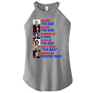 Trump Raised The Bar Harris Failed The Bar Women's Perfect Tri Rocker Tank