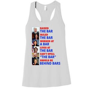 Trump Raised The Bar Harris Failed The Bar Women's Racerback Tank