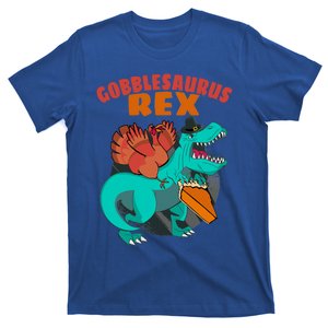 Turkey Riding Trex Dinosaur Thanksgiving Day Pilgrim Pumpkin Gift T-Shirt