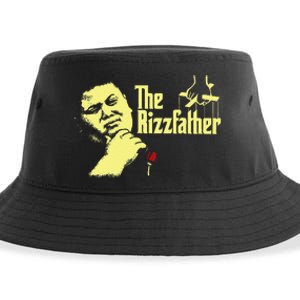 The Rizzfather The Rizzler Godfather Funny Meme Gift Sustainable Bucket Hat