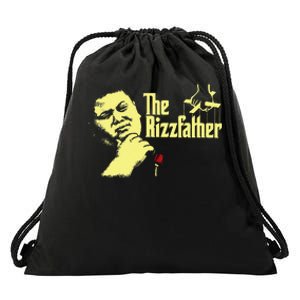 The Rizzfather The Rizzler Godfather Funny Meme Gift Drawstring Bag