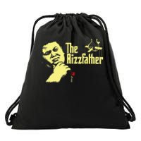 The Rizzfather The Rizzler Godfather Funny Meme Gift Drawstring Bag