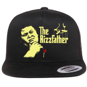 The Rizzfather The Rizzler Godfather Funny Meme Gift Flat Bill Trucker Hat