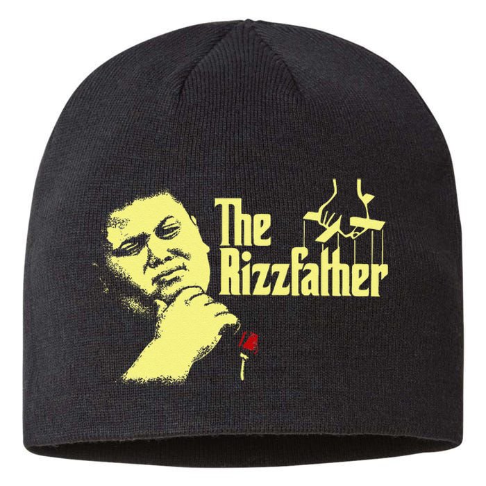 The Rizzfather The Rizzler Godfather Funny Meme Gift Sustainable Beanie